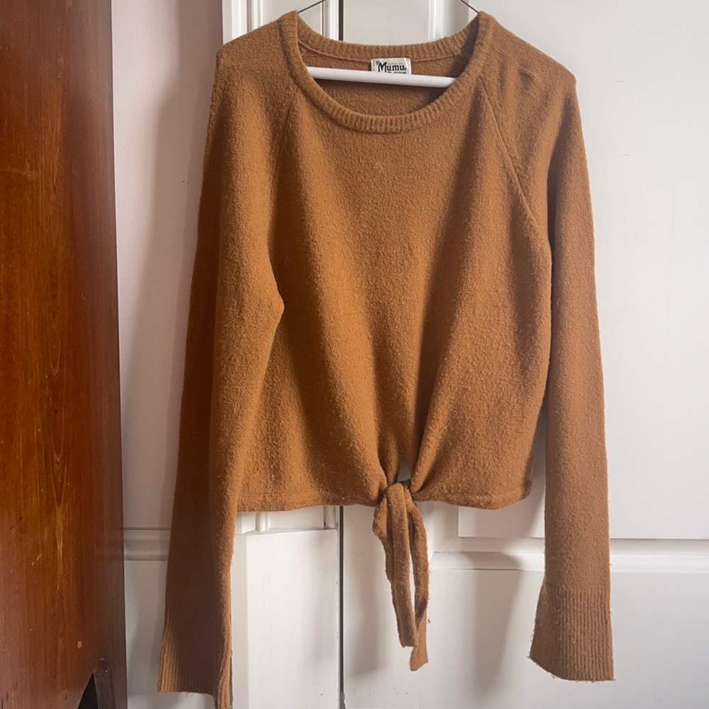 show me your Mumu tie sweater